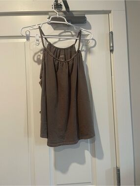 Green Braided-Strap Tank Top by Sonoma size large